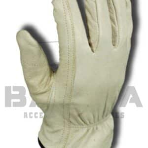 Guantes de cuero blanco