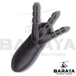 KIT X3 CUCHILLOS LANZADORES NEGRO CUERDA