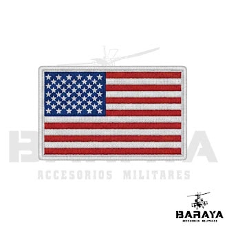 BANDERA EE.UU BORDE BLANCO