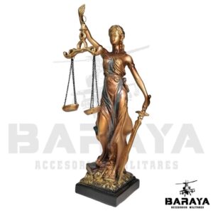 Figura Militar Dama de la Justicia detalles Azules