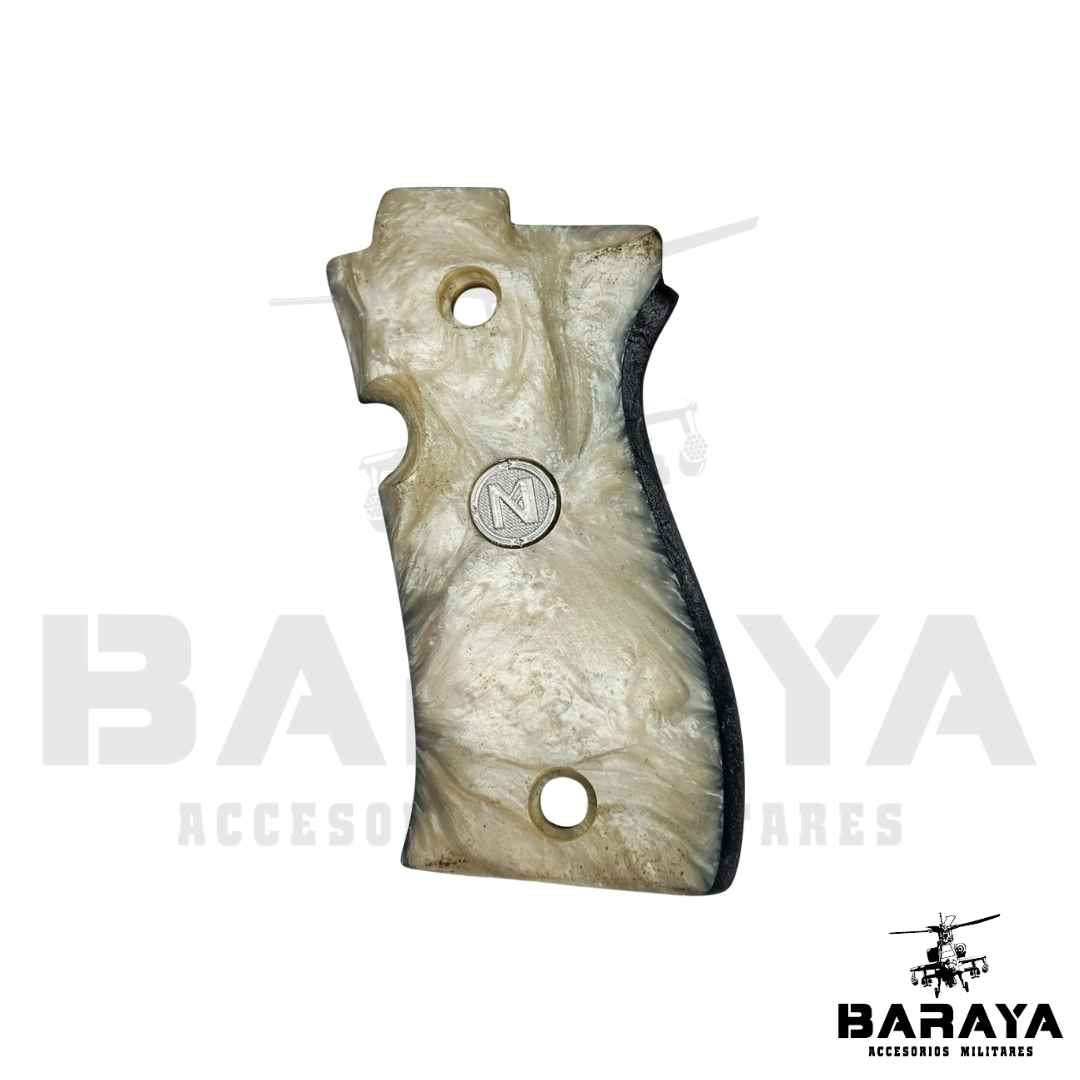 CACHA PARA REVOLVER SMITH SELLO PLATEADO