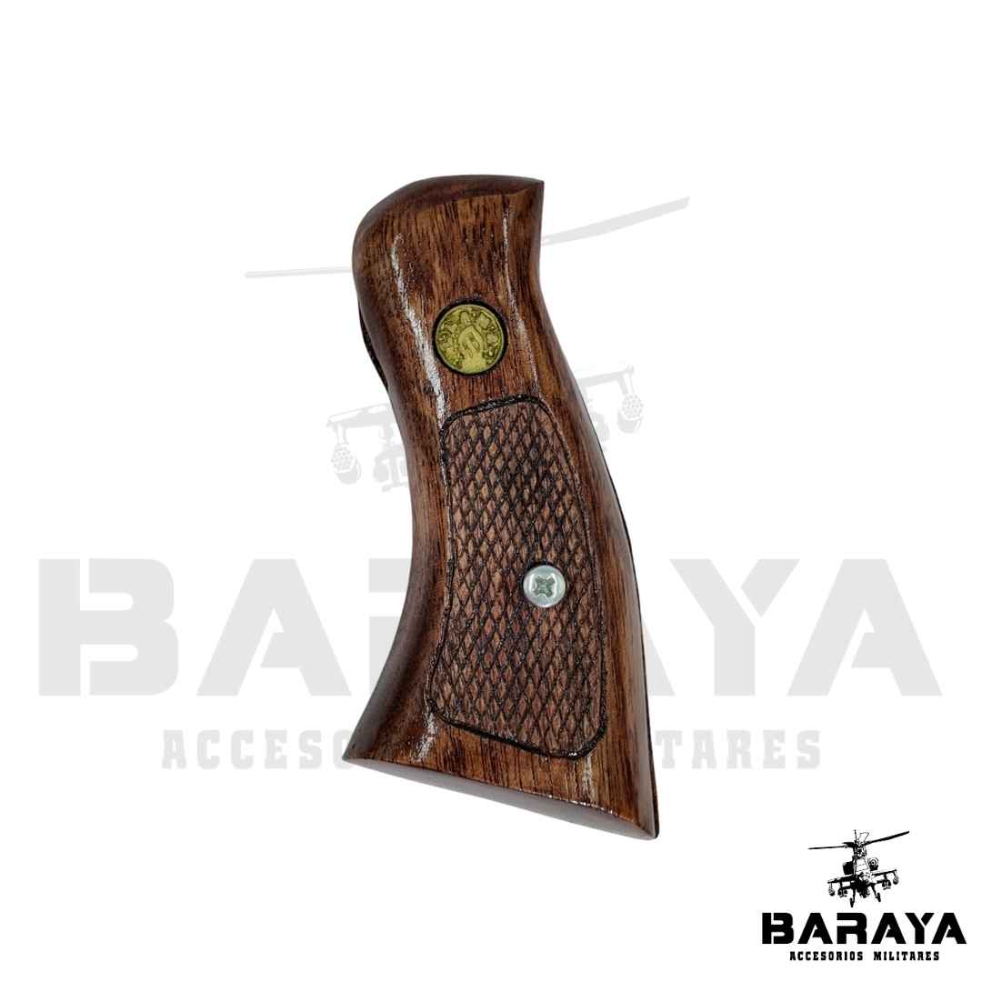CACHA PARA REVOLVER EN MADERA SMITH W.C